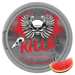 Cutie cilindrica cu 20 pliculete cu nicotina de tarie tare cu aroma de pepene Killa Watermelon Extra Strong